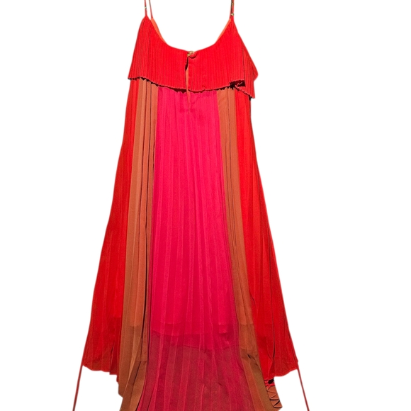 Adelyn Rae Colorblock Hi-Low Dress M Red & Pink NWT Nordstrom - Picture 4 of 4